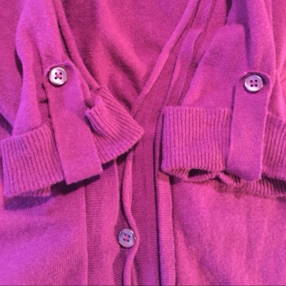 LOFT Button Down 3/4 Sleeve Knit Cardigan - Picture 2 of 7